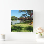 ムレー川、オーストラリア、橋、壁時計 スクエア壁時計 (ホーム)