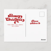 ムワイクリスマスシンプルおもしろいモダンフォトホリデー ポストカード (裏面)