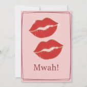 ムワ レッド リップス バレンタインデー カード (正面)