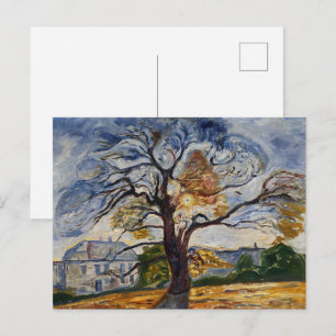 ムンクの樺の木 表現主義的自然アート ポストカード