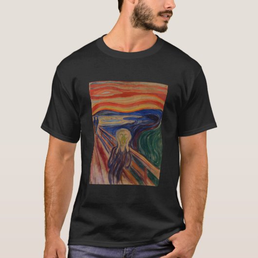 ムンクの「叫び」 - 伝説の芸術 Tシャツ (正面)