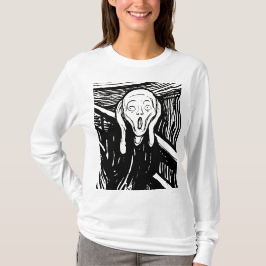 ムンクの「叫び」 Tシャツ (正面)