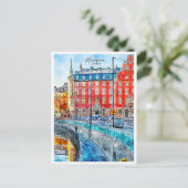 ムンクブロンスウェーデンヴィンテージ旅行水の色 ポストカード (スタンド正面)