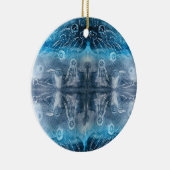 ムンクラゲろうけつ染めプリント セラミックオーナメント (右)