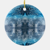ムンクラゲろうけつ染めプリント セラミックオーナメント (裏面)