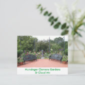ムンシンガークレメンズガーデンに公園のベンチ ポストカード (スタンド正面)