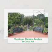 ムンシンガークレメンズガーデンに公園のベンチ ポストカード (正面/裏面)