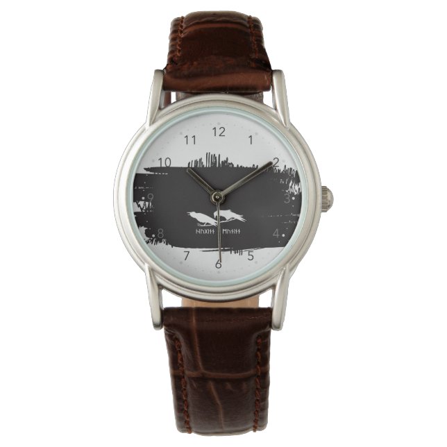 ムンジンとホギンodin crows valhallaバイキングnorse 腕時計 (正面)