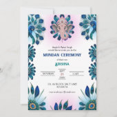 ムンダンセレモニーGaneshaロゴピーコックデザイン 招待状 (正面)