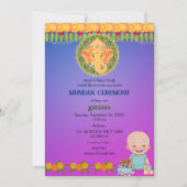 ムンダンセレモニーGaneshaロゴミニマルフローラ 招待状 (正面)