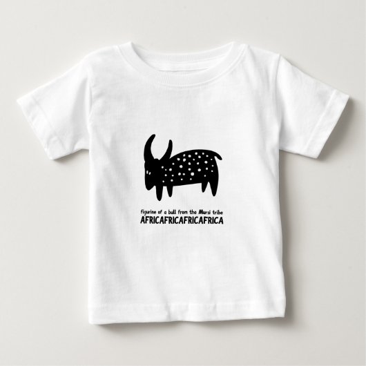 ムンダーリの雄牛の絵のフィギュア ベビーTシャツ (正面)