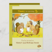 ムンチリス子供の誕生日パーティー 招待状 (正面/裏面)