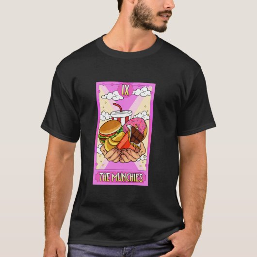 ムンチーズのジャンクフーズはハンガーパンガーおもしろい Tシャツ (正面)