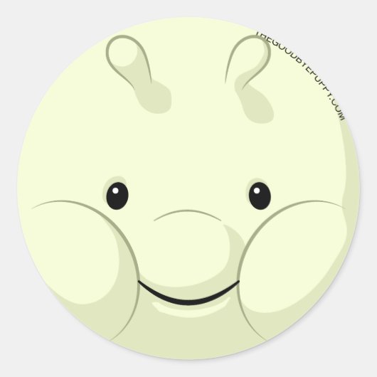 ムンチ顔シール ラウンドシール (正面)