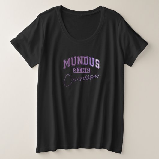 ムンドゥス・サイン・シーザリバス プラスサイズTシャツ (デザイン正面)