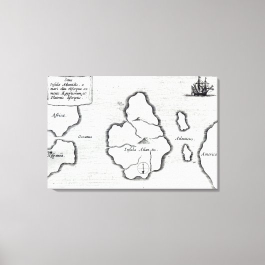 ムンドゥス・サブテラネウスのアトランティスの地図 キャンバスプリント (正面)