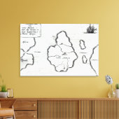 ムンドゥス・サブテラネウスのアトランティスの地図 キャンバスプリント (インサイチュ (リビング))