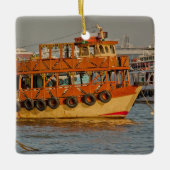 ムンバイインドカスタムスクエアクリスマスオーナメント セラミックオーナメント (正面)