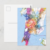 ムンバイマハラシュトラシティマップ ポストカード (正面/裏面)