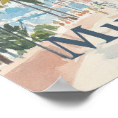 ムンバイ絵を描インド水彩旅行 ポスター (角)