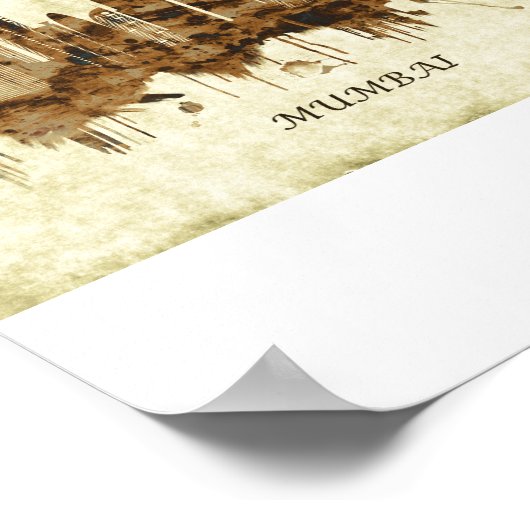 ムンバイ・インドの街並み ポスター (角)