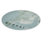 ムンバイ インド 都市地図 ミニマル デザイン カッティングボード (角)