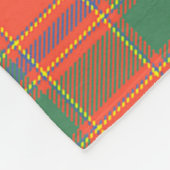 ムンロエンシェント一族バッジタータンチェックプレイド フリースブランケット (角)