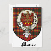 ムンロクランクレストバッジタータンチェック ポストカード (正面/裏面)