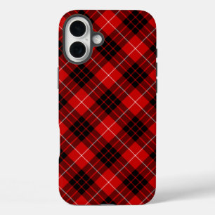 ムンロタータンチェックレッドブラックプレイド iPhone 16 PLUSケース