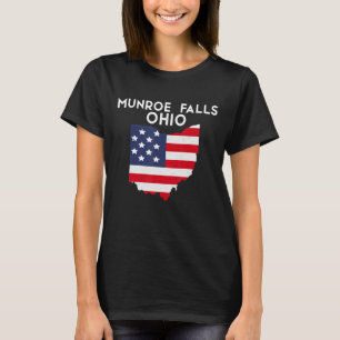 ムンロー滝オハイオUSA州アメリカトラベルオハイオ Tシャツ