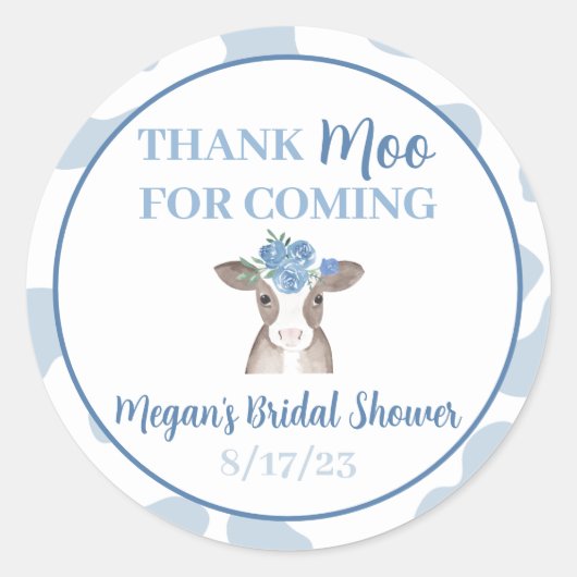 ムーちゃん来てくれてありがとう ラウンドシール (正面)