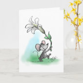 ムーのイースターリリー カード (黄色い花)