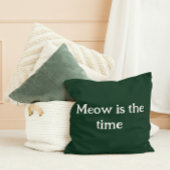ムーはタイムおもしろいレトロ動物かわいい緑 クッション