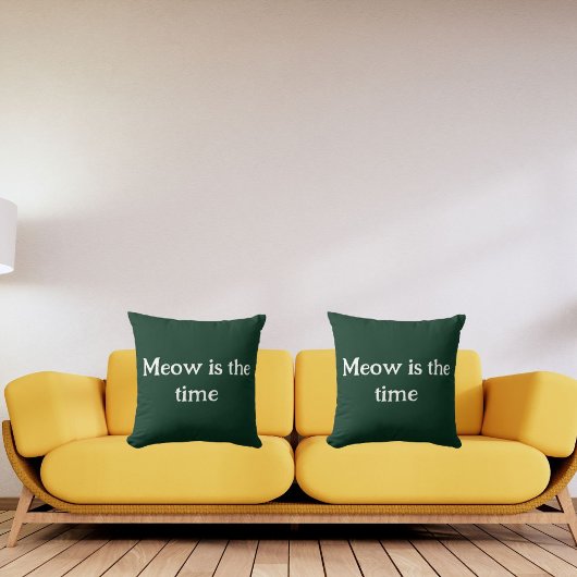 ムーはタイムおもしろいレトロ動物かわいい緑 クッション