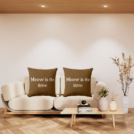 ムーはタイムおもしろいレトロ動物のかわいい茶色 クッション