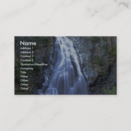 ムーアの入り江の滝、Kitimat、ブリティッシュ・コロンビア、Cana 名刺 (正面)