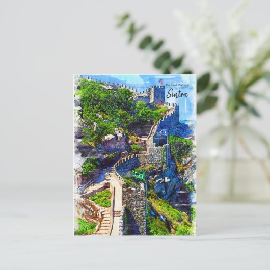 ムーアの城シントラ – ザポル実在トガル ポストカード (スタンド正面)