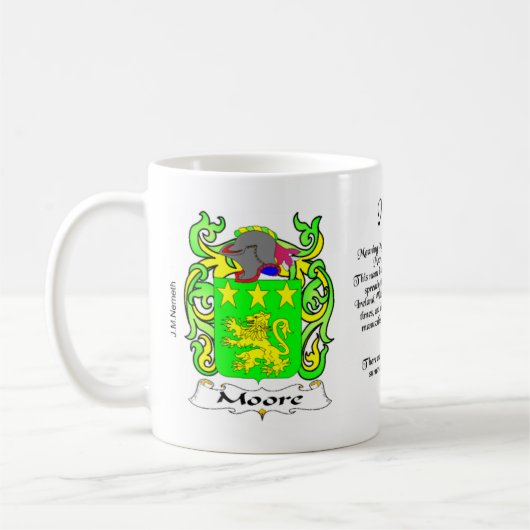 ムーアの家紋のコップ コーヒーマグカップ (左)