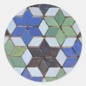ムーアの星模様のステッカー ラウンドシール (正面)
