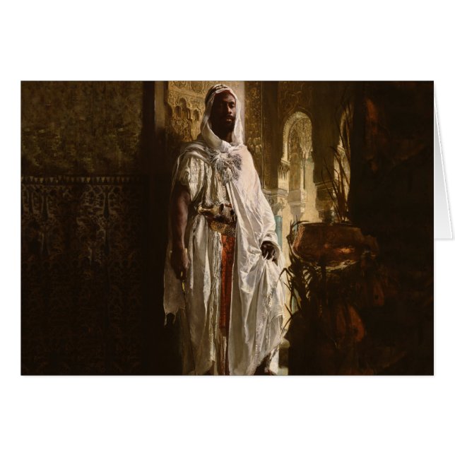 ムーア人のアフリカ絵画美術のポートレート (正面横)