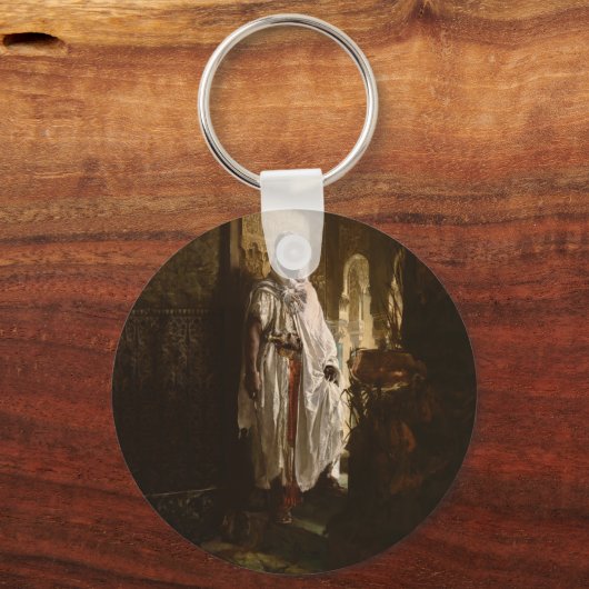 ムーア人のアフリカ絵画美術のポートレート キーホルダー (正面)
