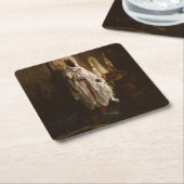 ムーア人のアフリカ絵画美術のポートレート スクエアペーパーコースター (アングル)