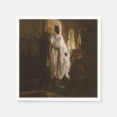 ムーア人のアフリカ絵画美術のポートレート スタンダードカクテルナプキン (正面)