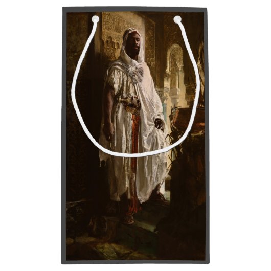 ムーア人のアフリカ絵画美術のポートレート スモールペーパーバッグ (裏面)