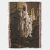 ムーア人のアフリカ絵画美術のポートレート スローブランケット (正面縦)