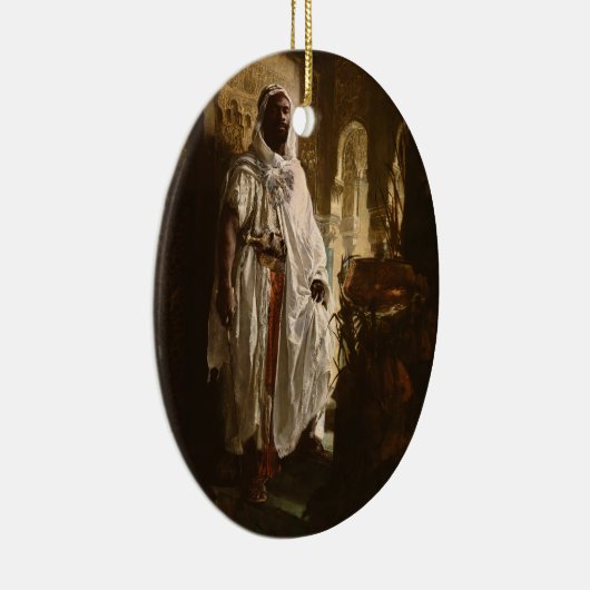 ムーア人のアフリカ絵画美術のポートレート セラミックオーナメント (右)