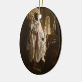 ムーア人のアフリカ絵画美術のポートレート セラミックオーナメント (左)