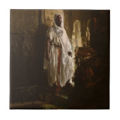 ムーア人のアフリカ絵画美術のポートレート タイル (正面)