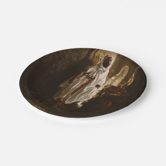 ムーア人のアフリカ絵画美術のポートレート ペーパープレート (アングル)