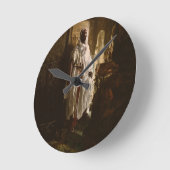 ムーア人のアフリカ絵画美術のポートレート ラウンド壁時計 (傾斜)